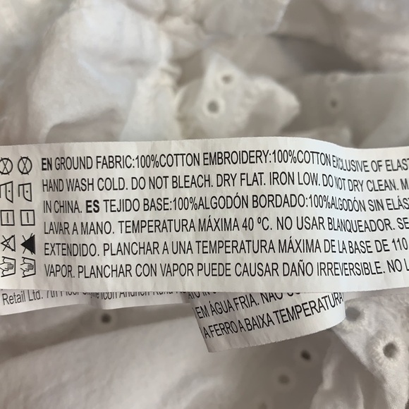 Forever 21, Eyelet Cotton Embroidered Ruffle Crop Halter Top-White, Sz S - Picture 10 of 10